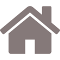House icon on a black background.