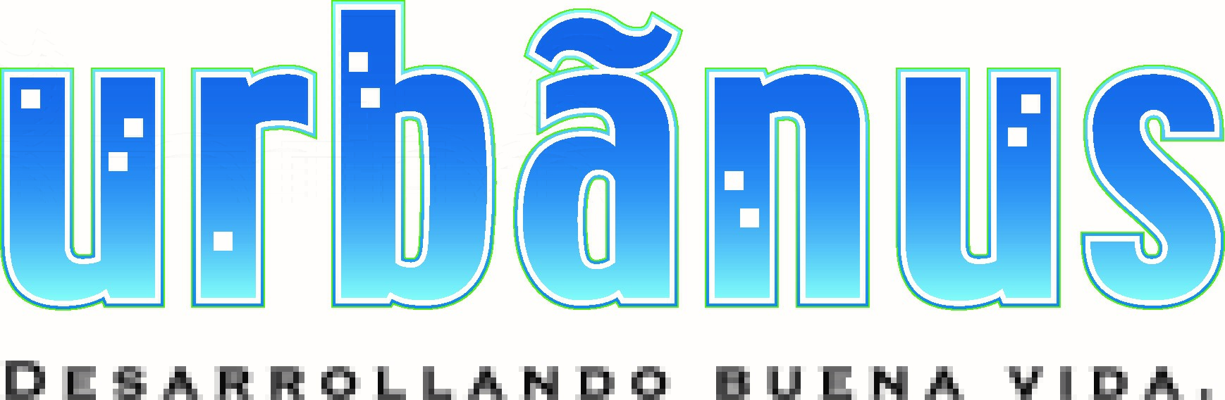 Logo with stylized blue and green text and Portuguese characters.